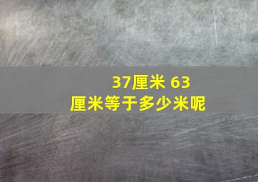 37厘米 63厘米等于多少米呢